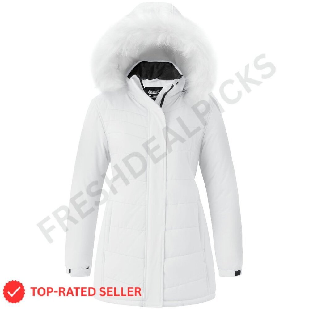 Waterproof Ski Jacket Thick Padded Snow Parka Windproof Warm Winter Coat
